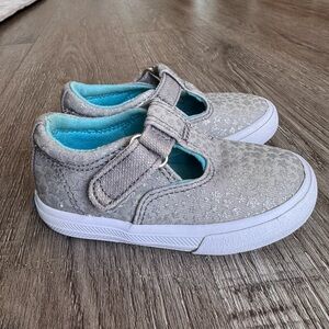 Keds Toddler Shimmering Silver Sneakers